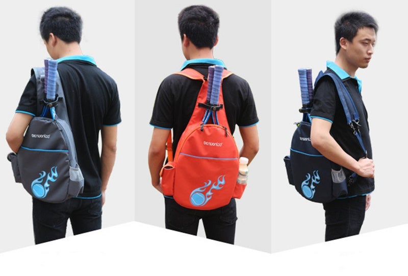 Klau Nylon Tennis Badminton Racquet Backpack Tennis Racket Case Outdoor Sports Bag Rose Red for Tennis Beginners - Image 3